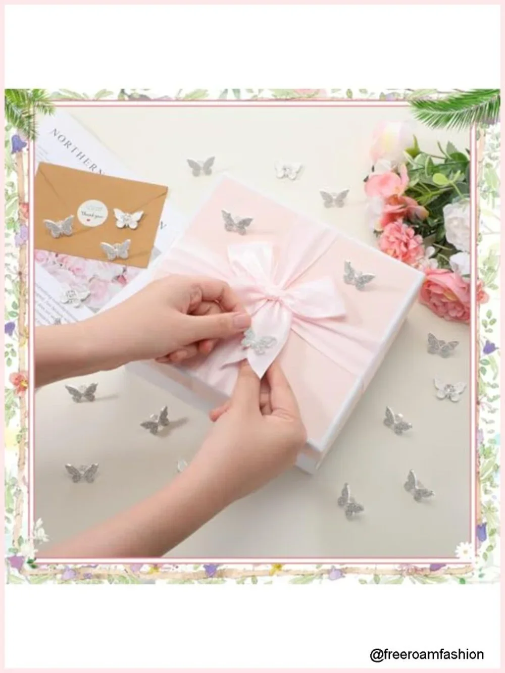 25 Pcs Butterfly Rhinestone Pins Brooch Set for Women Lapel Badge
